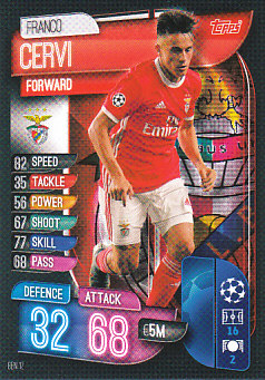 Franco Cervi SL Benfica 2019/20 Topps Match Attax CL #BEN12